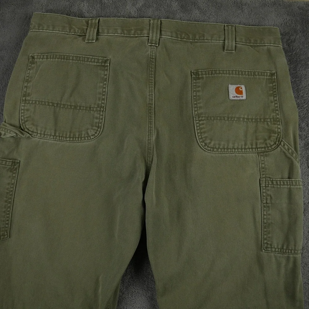 Carhartt Carpenter Pants Mens 40x31 Green Relaxed‎ Fit Canvas Utility Workwear